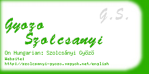 gyozo szolcsanyi business card